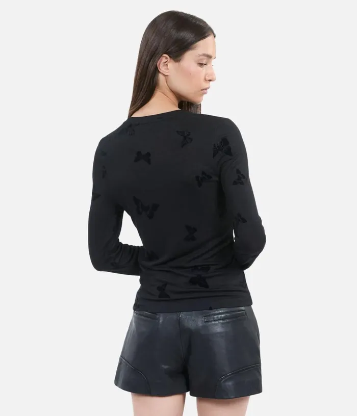 Women Black Longsleeved Tshirt THE KOOPLES Tshirts