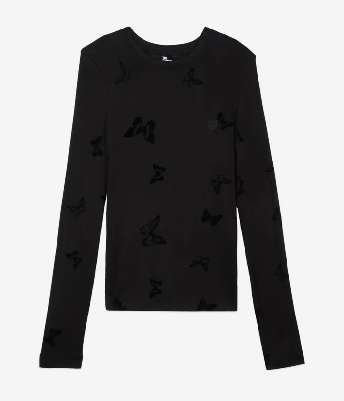 Women Black Longsleeved Tshirt THE KOOPLES Tshirts