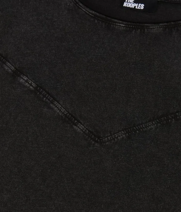 Women Black Tshirt With Lacing THE KOOPLES Tshirts