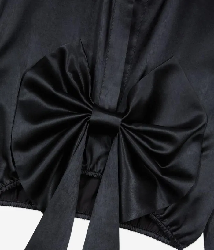 Women Black Top With Bow THE KOOPLES Blouses and Shirts