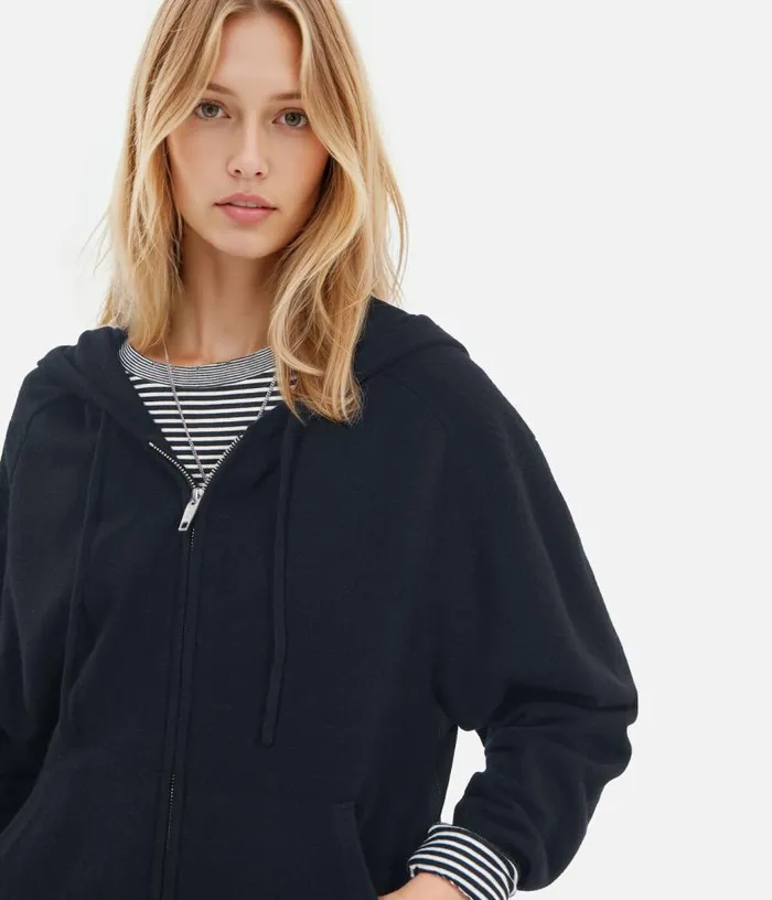 Women Black Wool And Cashmere Hoodie THE KOOPLES Sweaters