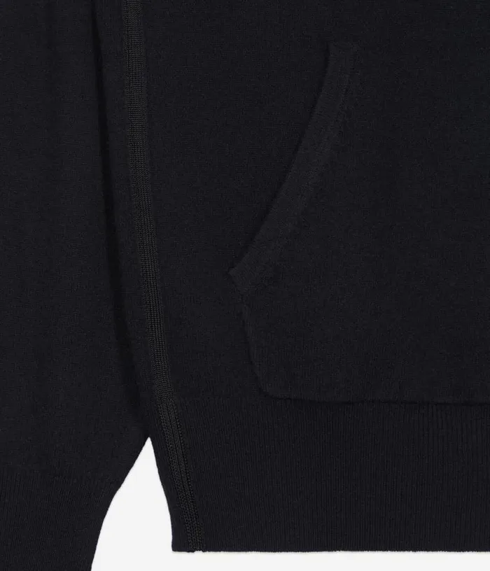 Women Black Wool And Cashmere Hoodie THE KOOPLES Sweaters