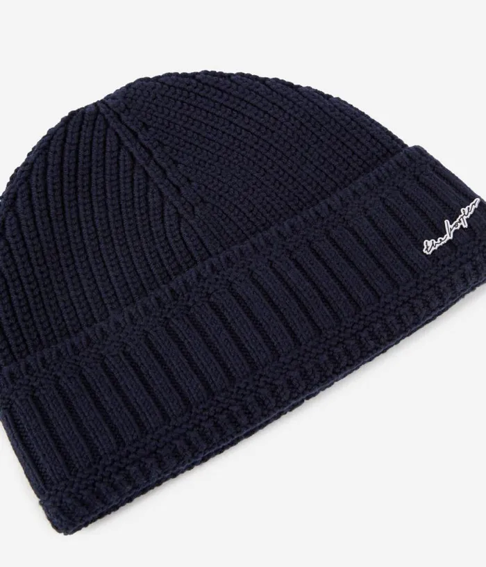 Women Blue Wool Beanie THE KOOPLES Hats and Scarves