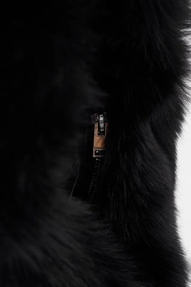 Women BONNIE Faux Fur Hobo Bag Black LAMARQUE Bags Women BONNIE Faux Fur Hobo Bag Black LAMARQUE Bags