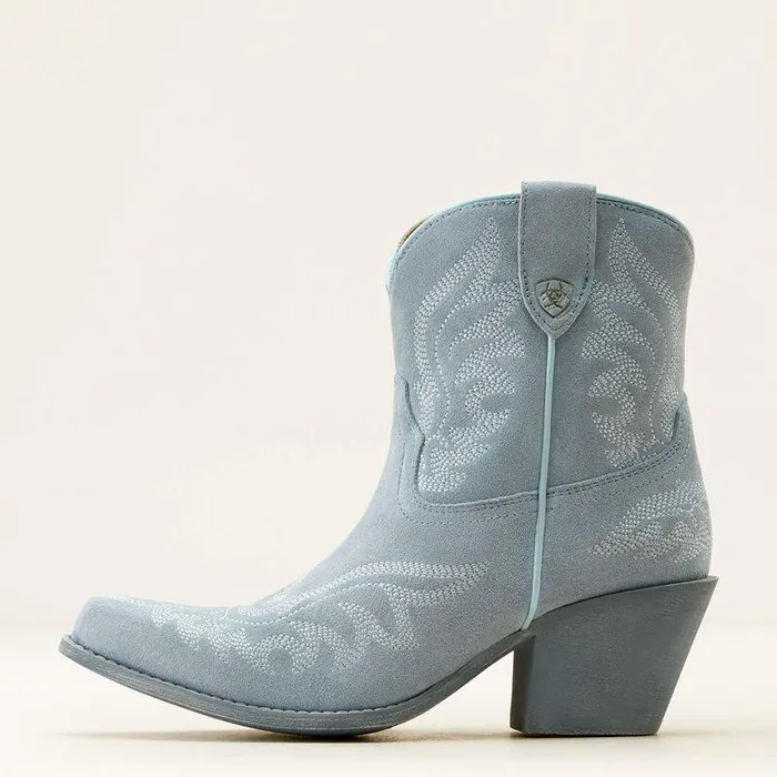 Women Booties Ariat Chandler Western Boot Baby Blue Jean Suede Women Booties Ariat Chandler Western Boot Baby Blue Jean Suede