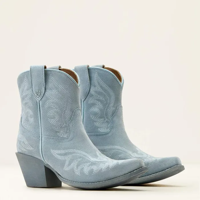 Women Booties Ariat Chandler Western Boot Baby Blue Jean Suede Women Booties Ariat Chandler Western Boot Baby Blue Jean Suede