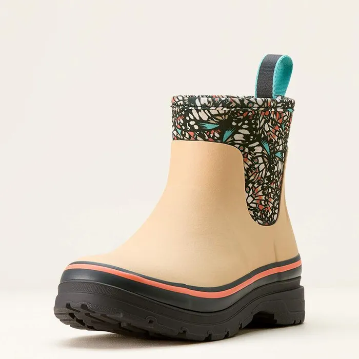 Women Booties Ariat Kelmarsh Shortie Rubber Boot Tanbutterfly