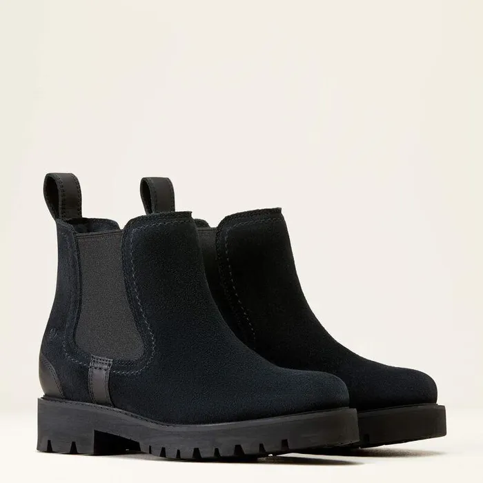 Women Booties Ariat Wexford Lug Waterproof Chelsea Boot Black