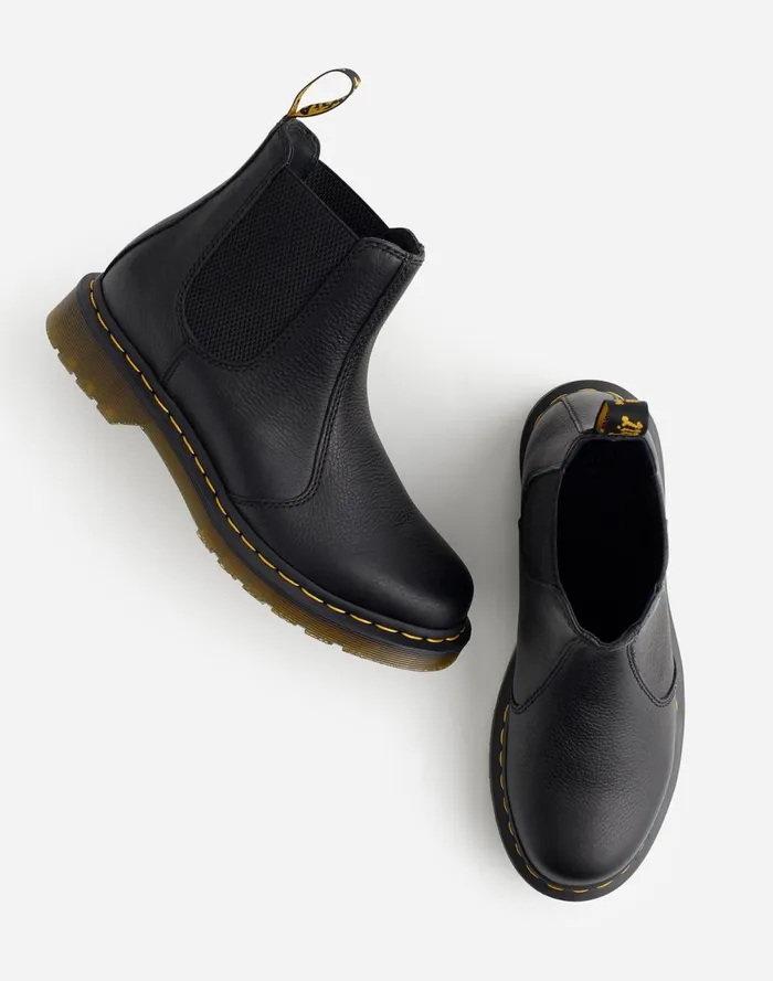 Women Boots Madewell Dr Martens 2976 Chelsea Boots In Leather Black Virginia