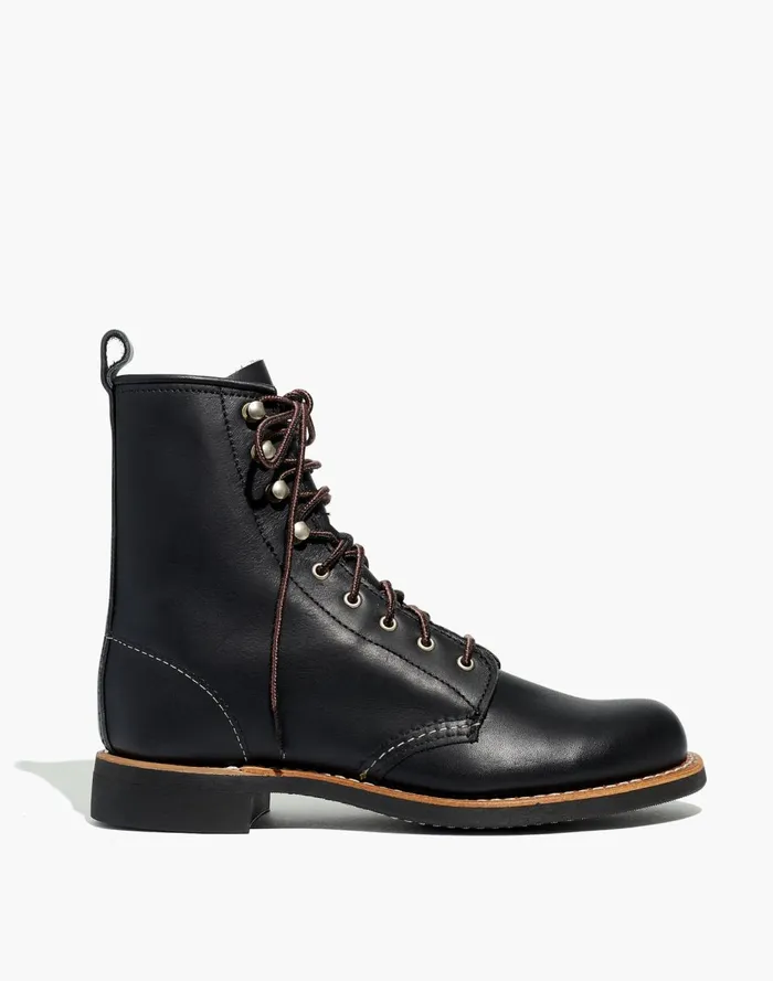 Women Boots Madewell Red Wing Silversmith LaceUp Boots Black Boundary