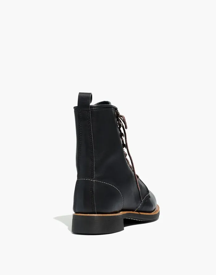 Women Boots Madewell Red Wing Silversmith LaceUp Boots Black Boundary