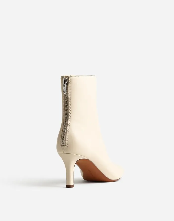 Women Boots Madewell The Dimes StilettoHeel Ankle Boot Ecru