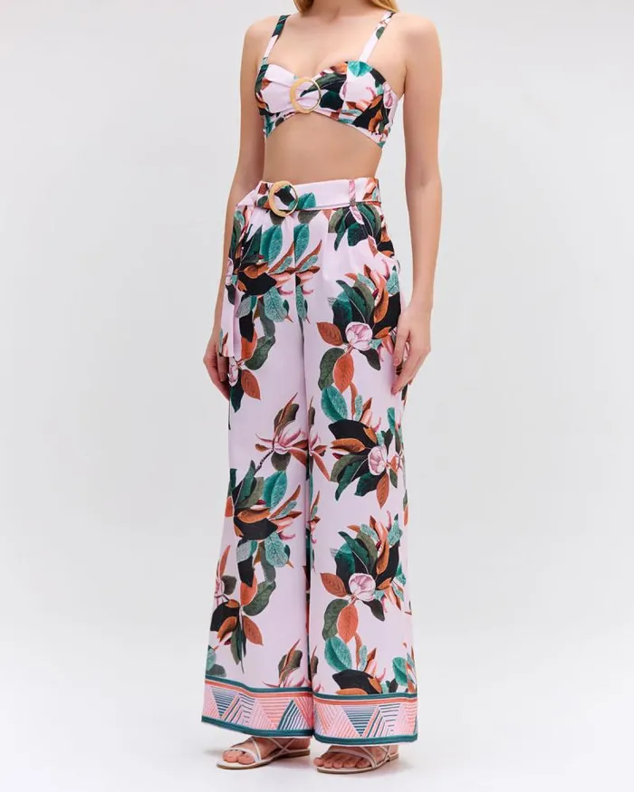 Women Bottoms PatBO Magnolia Wide Leg Pant FINAL SALE Chalk Pink