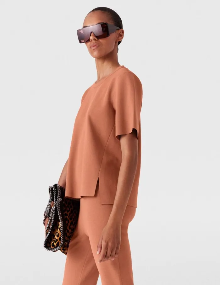 Women Boxy Short Sleeve Tshirt Blush Stella McCartney Sweatshirts And TShirts Women Boxy Short Sleeve Tshirt Blush Stella McCartney Sweatshirts And TShirts