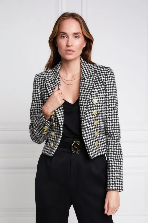 Women Brompton Jacket Houndstooth Holland Cooper Tailoring