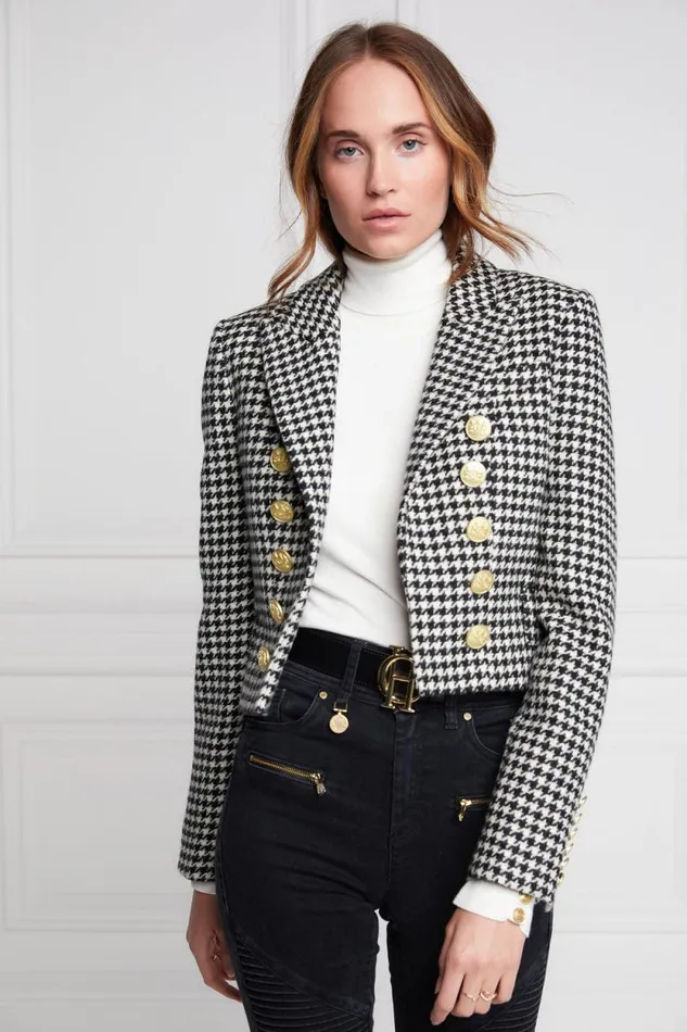 Women Brompton Jacket Houndstooth Holland Cooper Tailoring