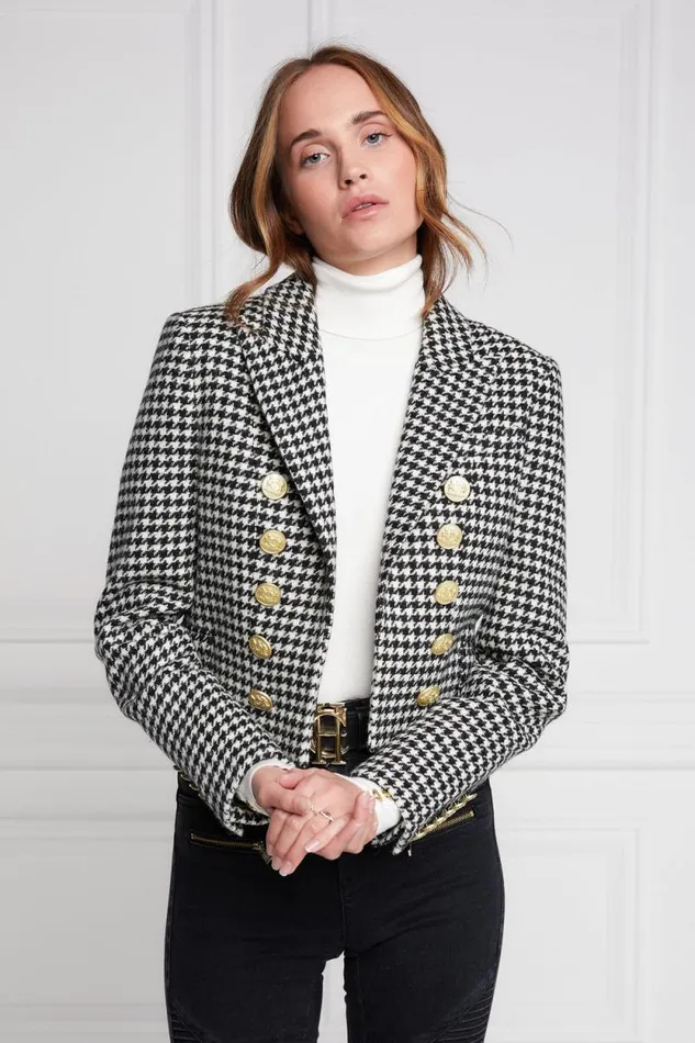 Women Brompton Jacket Houndstooth Holland Cooper Tailoring