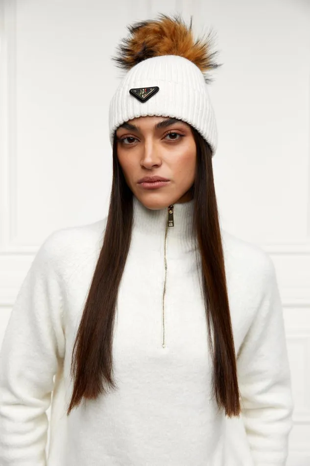 Women Burghley Bobble Hat Cream Holland Cooper Hats and Headbands Women Burghley Bobble Hat Cream Holland Cooper Hats and Headbands