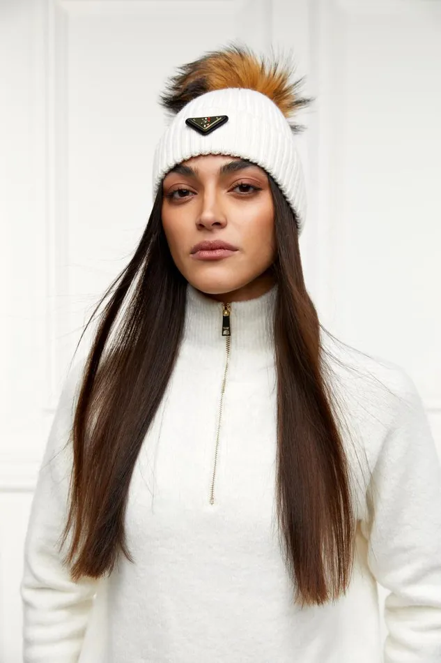 Women Burghley Bobble Hat Cream Holland Cooper Hats and Headbands Women Burghley Bobble Hat Cream Holland Cooper Hats and Headbands