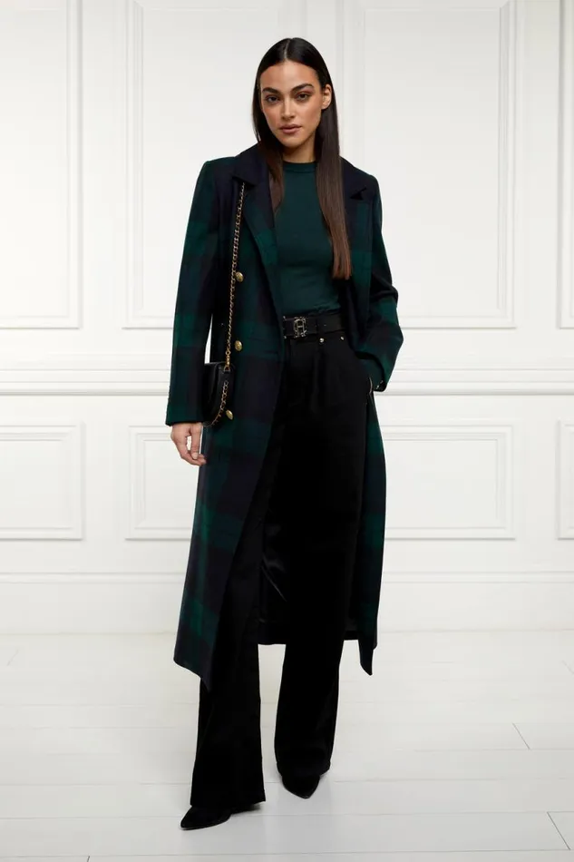 Women Buttoned Knit Crew Neck Deep Emerald Holland Cooper Knitwear