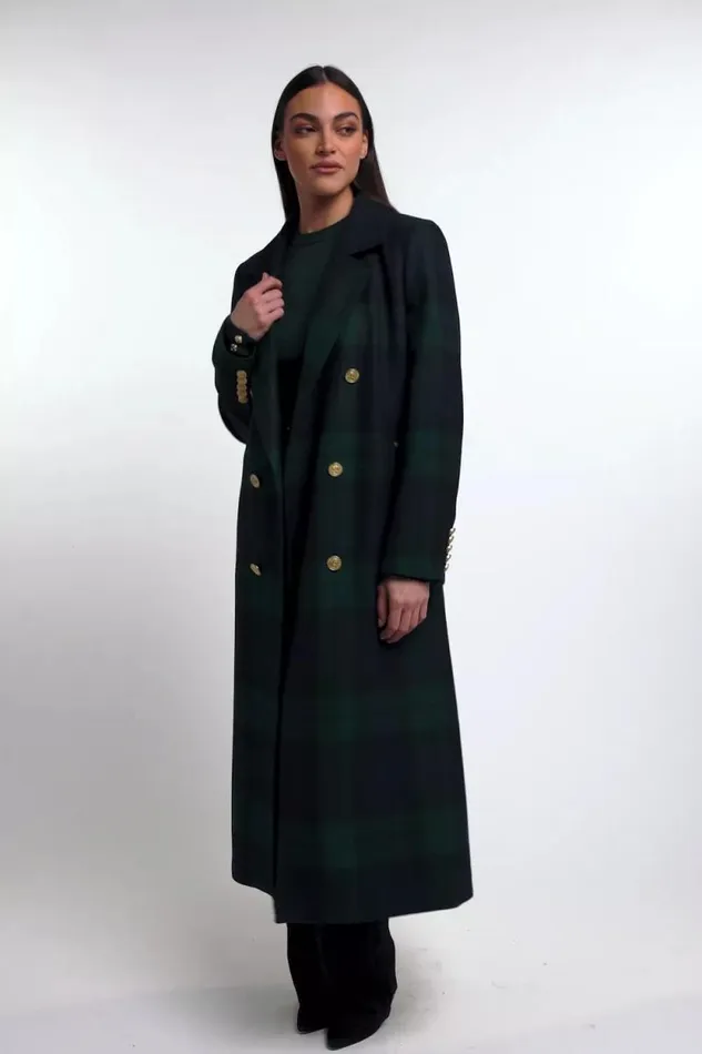 Women Buttoned Knit Crew Neck Deep Emerald Holland Cooper Knitwear