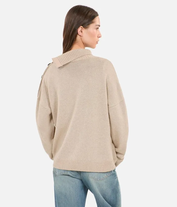Women Camel Wool And Cashmere Sweater THE KOOPLES Sweaters