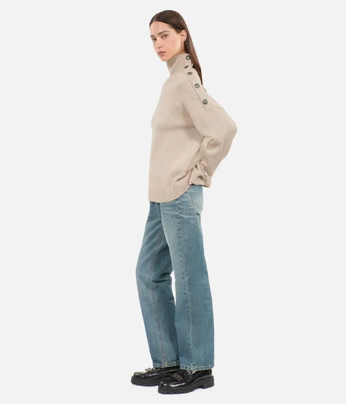 Women Camel Wool And Cashmere Sweater THE KOOPLES Sweaters