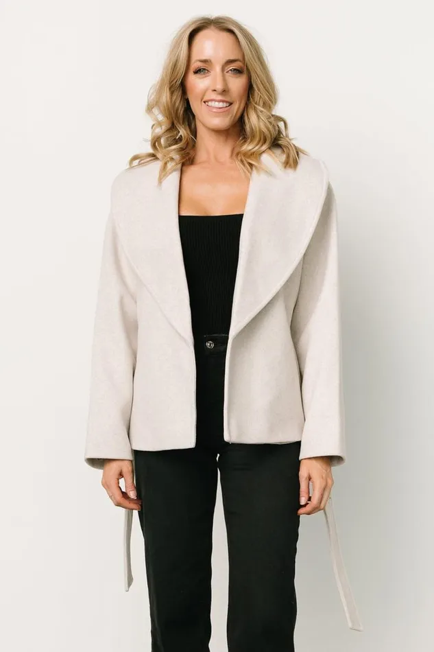 Women Cartwright Belted Jacket Light Beige Baltic Born Outerwear Women Cartwright Belted Jacket Light Beige Baltic Born Outerwear