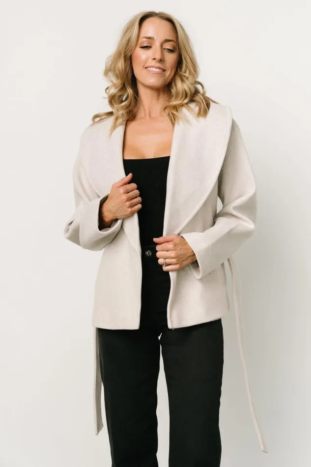 Women Cartwright Belted Jacket Light Beige Baltic Born Outerwear Women Cartwright Belted Jacket Light Beige Baltic Born Outerwear