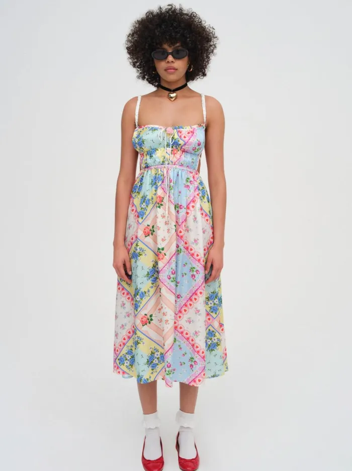 Women Cassandra Midi Dress Multi For Love and Lemons Dresses