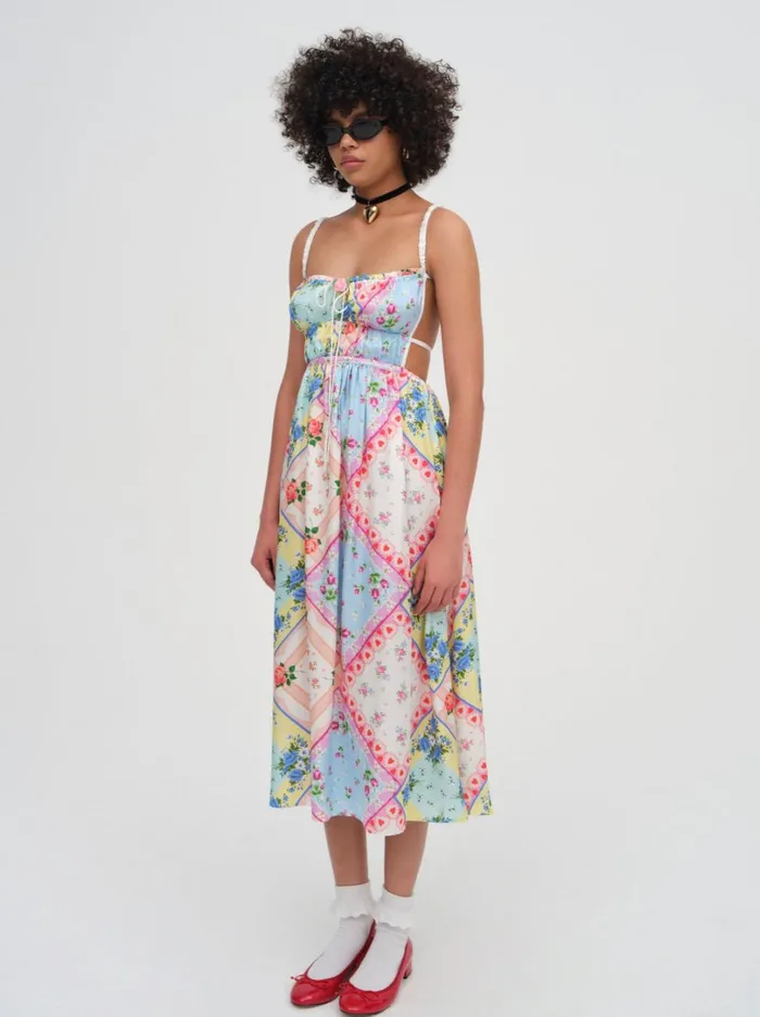 Women Cassandra Midi Dress Multi For Love and Lemons Dresses Women Cassandra Midi Dress Multi For Love and Lemons Dresses