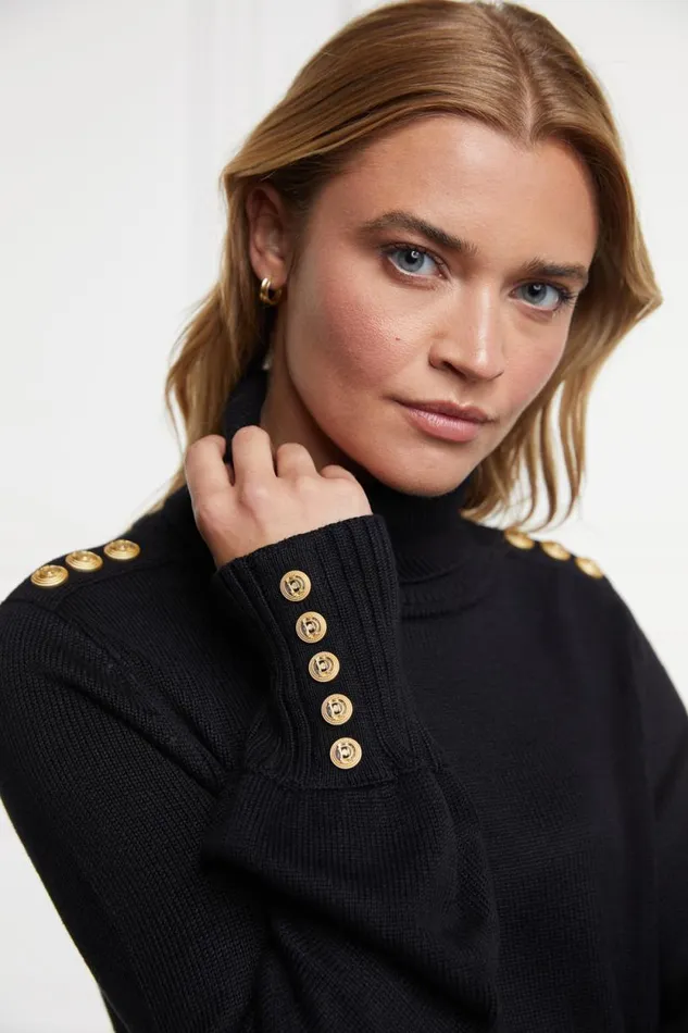 Women Chamonix Roll Neck Knit Black Holland Cooper Knitwear Women Chamonix Roll Neck Knit Black Holland Cooper Knitwear