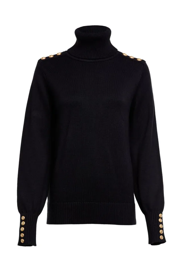 Women Chamonix Roll Neck Knit Black Holland Cooper Knitwear Women Chamonix Roll Neck Knit Black Holland Cooper Knitwear