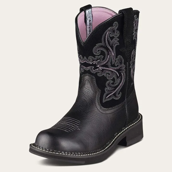 Women Chelsea Boots Ariat Fatbaby II Western Boot Black Deertan