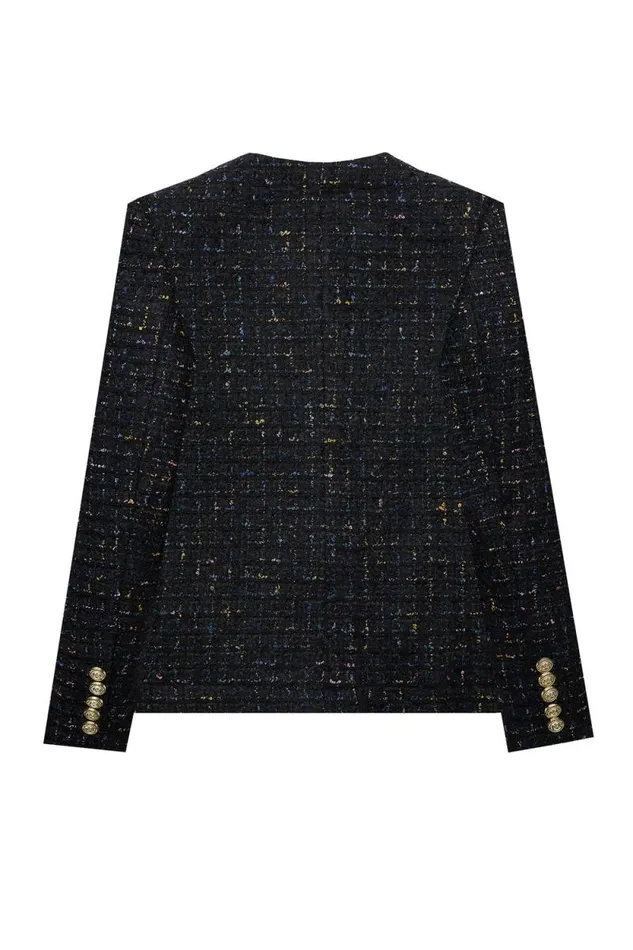 Women Chelsea Jacket Black Rainbow Sparkle Tweed Holland Cooper Tailoring Women Chelsea Jacket Black Rainbow Sparkle Tweed Holland Cooper Tailoring