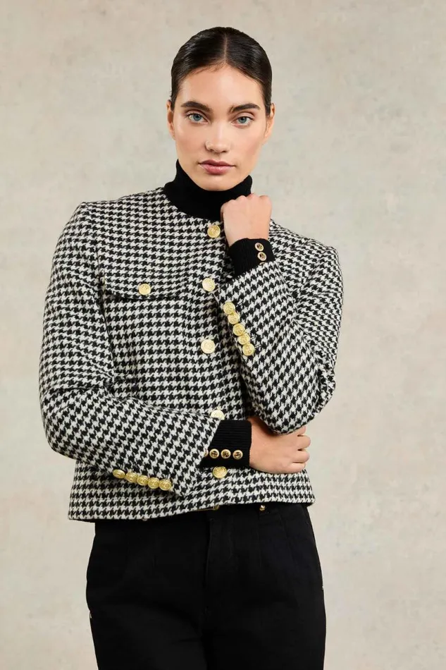 Women Chelsea Jacket Houndstooth Holland Cooper Tailoring
