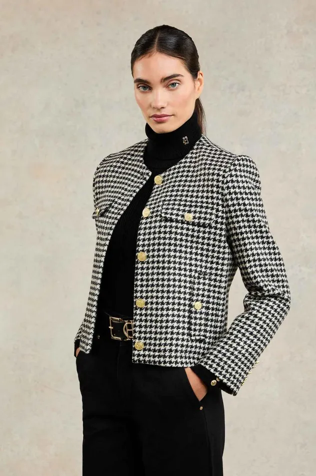 Women Chelsea Jacket Houndstooth Holland Cooper Tailoring