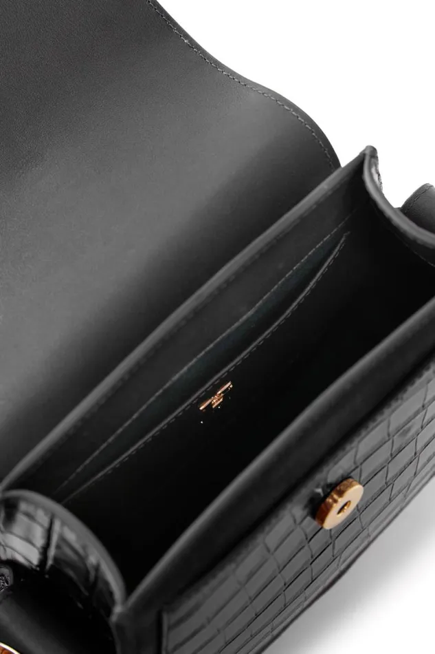 Women Chelsea Saddle Bag Black Croc Holland Cooper Bags Women Chelsea Saddle Bag Black Croc Holland Cooper Bags