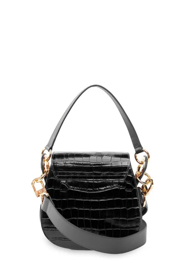 Women Chelsea Saddle Bag Black Croc Holland Cooper Bags Women Chelsea Saddle Bag Black Croc Holland Cooper Bags