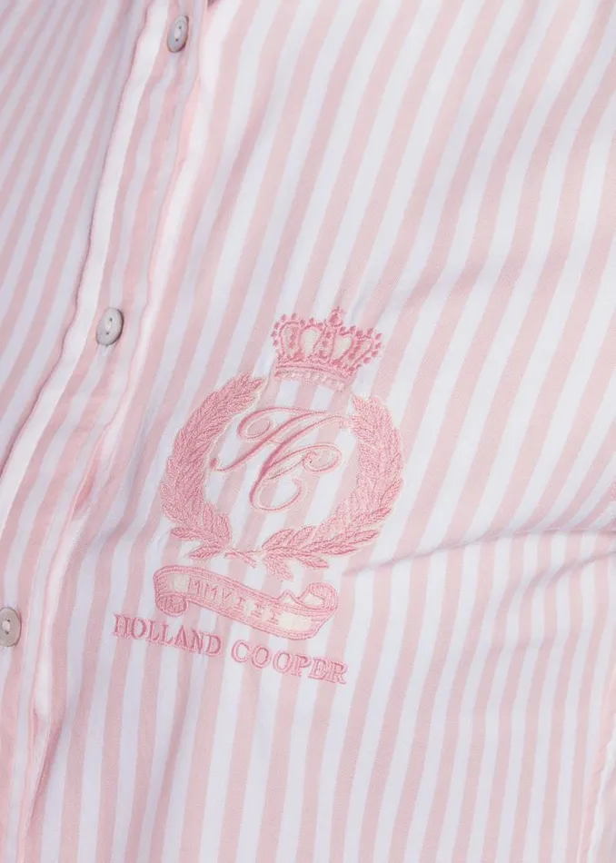 Women Classic Button Down Shirt Pink Stripe Holland Cooper Shirts and Blouses Women Classic Button Down Shirt Pink Stripe Holland Cooper Shirts and Blouses
