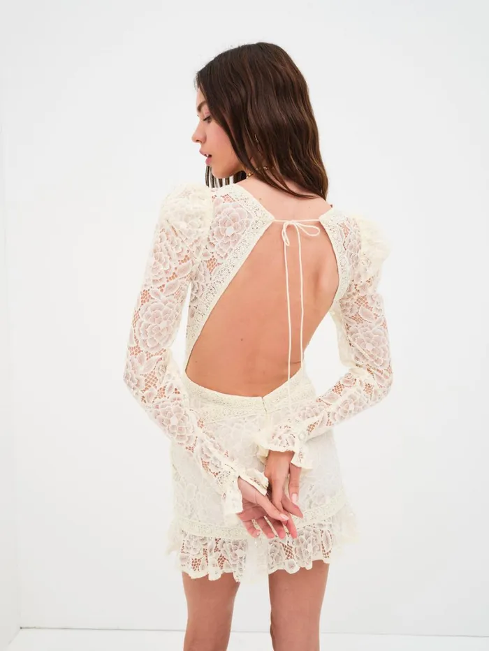 Women Cleo Mini Dress Ivory For Love and Lemons Dresses Women Cleo Mini Dress Ivory For Love and Lemons Dresses