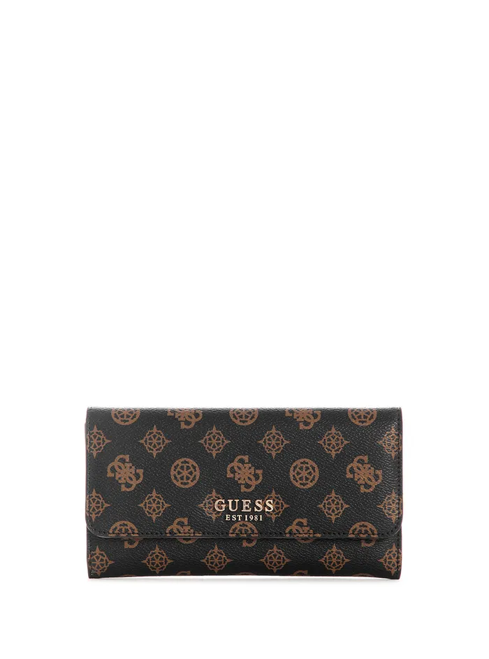 Women Clutches GUESS Mocha Logo Laurel Multi Clutch
