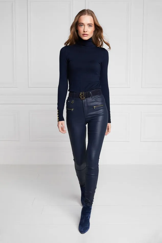 Women Coated Jodhpur Jean Navy Holland Cooper Jeans