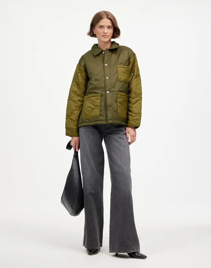 Women Coats Jackets Madewell Alpha Industries Insulated Chore Coat Green