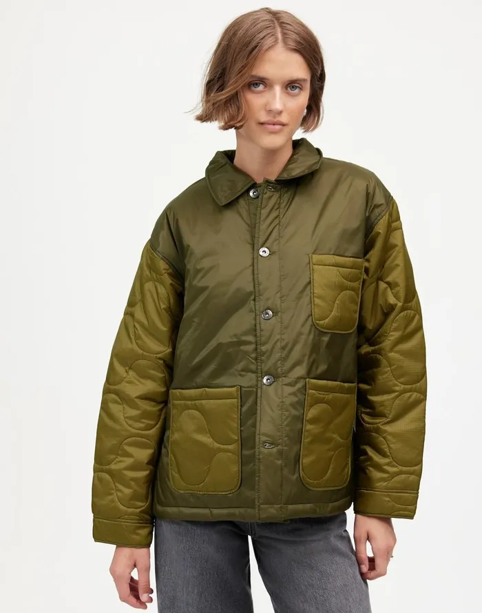 Women Coats Jackets Madewell Alpha Industries Insulated Chore Coat Green