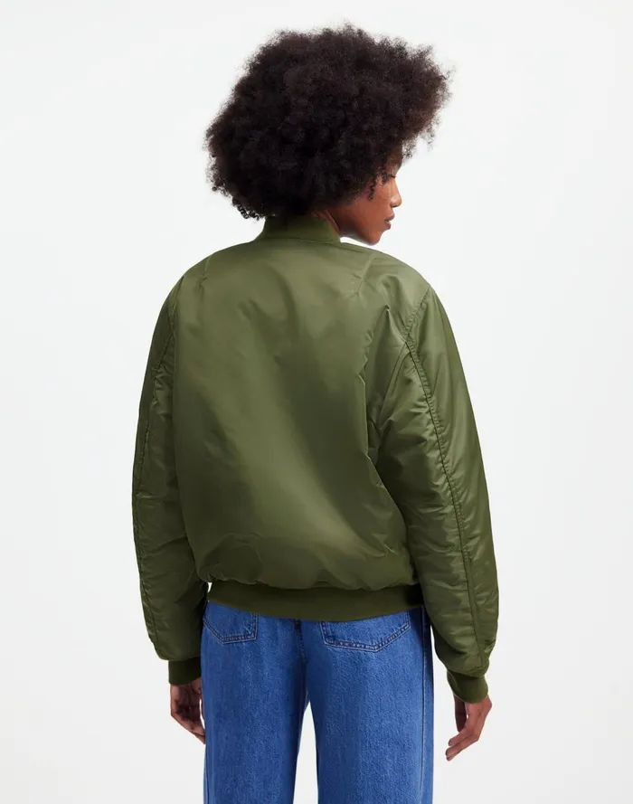 Women Coats Jackets Madewell Madewell X Alpha Industries MA1 Flight Jacket Heritage Olive