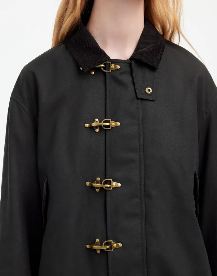 Women Coats Jackets Madewell Madewell X Alpha Industries Waxed Cotton Car Coat Black