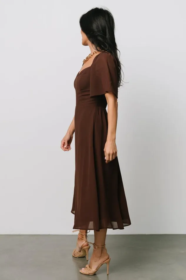 Women Colette Sweetheart Midi Dress Espresso Baltic Born Midi Dresses Women Colette Sweetheart Midi Dress Espresso Baltic Born Midi Dresses