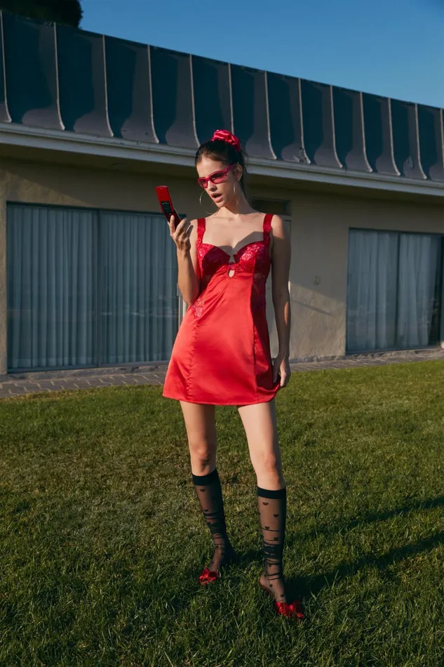 Women Cordelia Slip Dress Red For Love and Lemons Lingerie Women Cordelia Slip Dress Red For Love and Lemons Lingerie