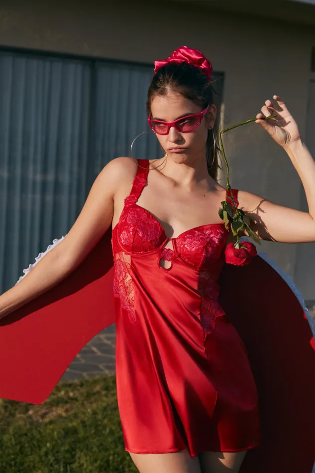 Women Cordelia Slip Dress Red For Love and Lemons Lingerie Women Cordelia Slip Dress Red For Love and Lemons Lingerie
